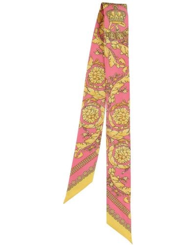 Versace Foulard en soie imprimée holiday - Jaune