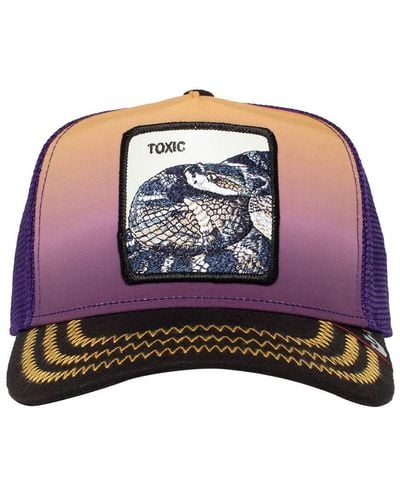 Goorin Bros Toxic Snake Trucker Hat W/Patch - Purple