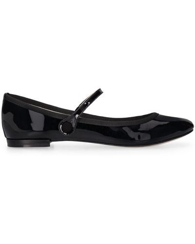 Repetto Zapatos planos de charol 10mm - Negro