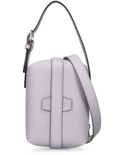 Valextra New Tric Trac Grained Leather Bag - Gray
