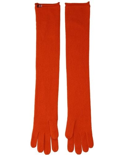 Extreme Cashmere Cashmere Blend Knitted Gloves - Orange