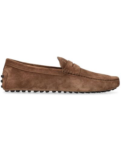 Tod's New Suede Loafers - Brown