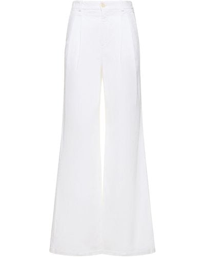 Nili Lotan Flavie Cotton Straight Pants - White