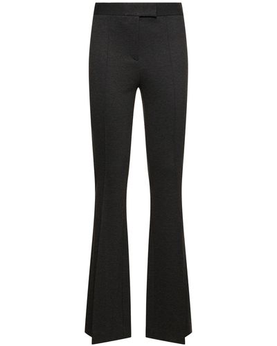 Helmut Lang Mélange Viscose Blend Bootcut Pants - Black