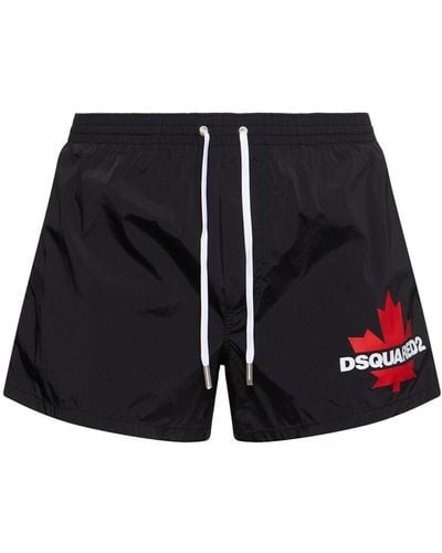 DSquared² Shorts mare con logo - Nero