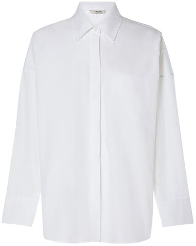 Max Mara Oxford-shirt Aus Baumwolle "lodola" - Weiß