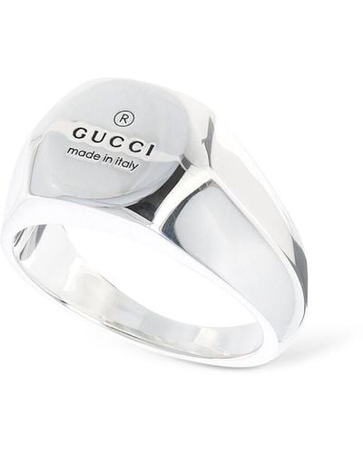 Gucci Trademark スターリングシルバーリング - ホワイト