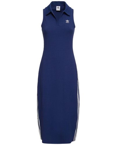 adidas Originals Ribbed Dress - Blue