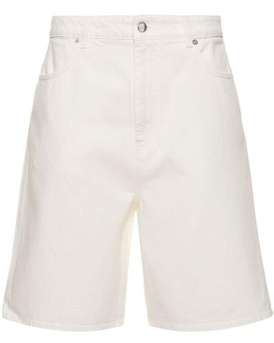 Loulou Studio Isu Cotton Denim Shorts - White