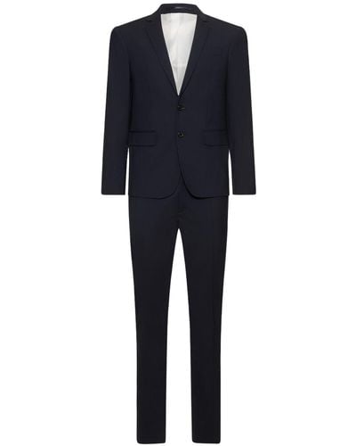 DSquared² Paris Fit Single Breasted Wool Suit - Blue