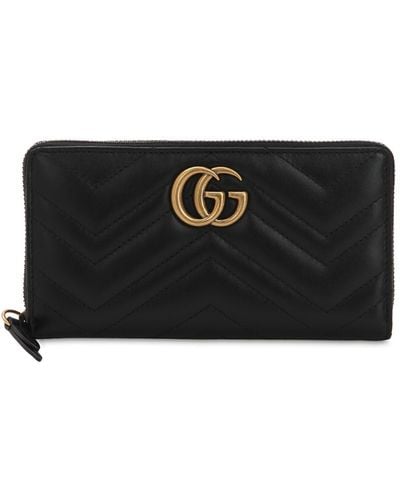 Gucci GG Marmont Quilted Leather Wallet - Black