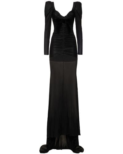 Alessandra Rich フィッシュテール ドレス - ブラック