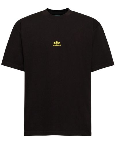 Umbro Graphic Logo Cotton T-Shirt - Black