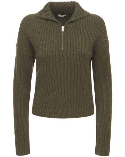 AG Jeans Mlia In Cashmere Con Zip - Verde