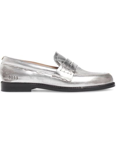 Golden Goose 20mm Jerry Metallic Leather Loafers - White
