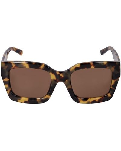 The Attico Selma Squared Acetate Sunglasses - Brown