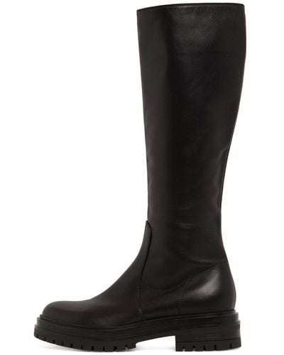 Gianvito Rossi 20Mm Rogue Leather Tall Boots - Black