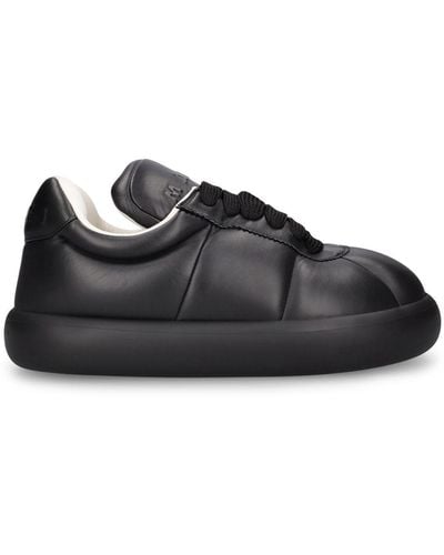 Marni Chunky Soft Leather Low Top Sneakers - Black