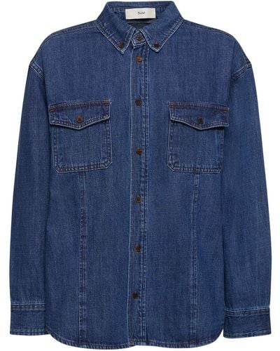 DUNST Classic Cotton Denim Shirt - Blue