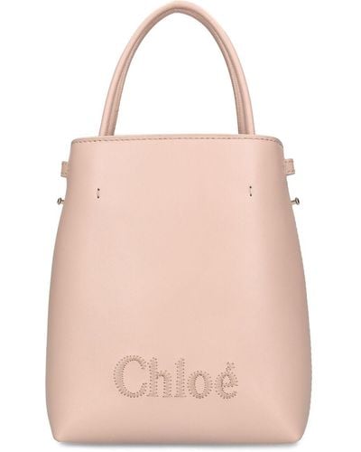 Chloé Kleine Handtasche Aus Leder "chloé Sense" - Pink