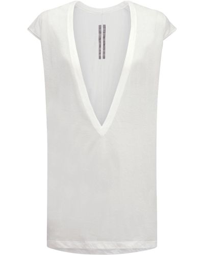 Rick Owens Camiseta Dylan De Jersey De Algodón Transparente - Blanco