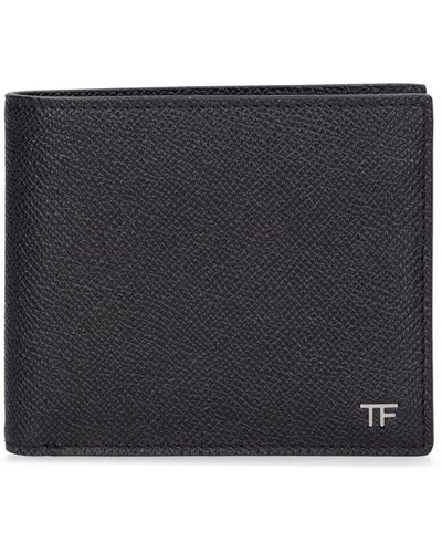 Tom Ford Saffiano Leather Bifold Wallet - Black