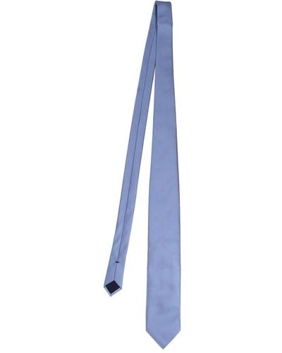 Tom Ford Cravate en sergé de soie unie 8 cm - Bleu