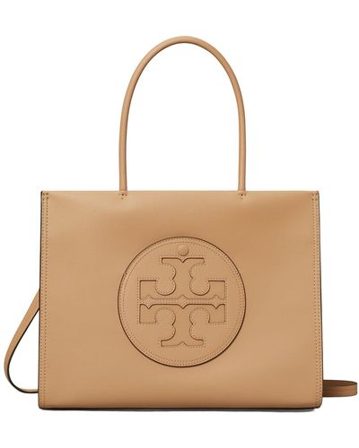 Tory Burch Small eco ella shopping bag color leather - Marron