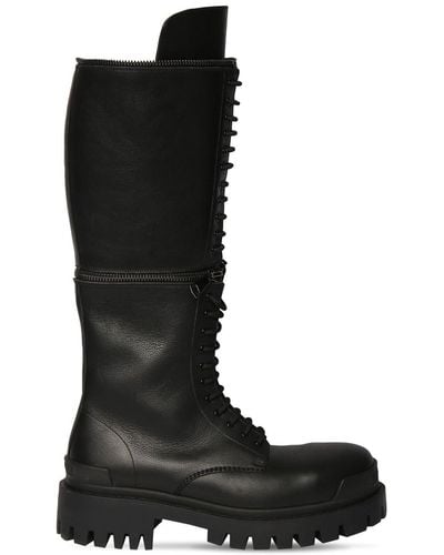 Balenciaga Master Leather Boots - Black