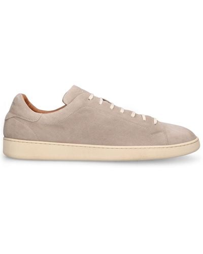 Kiton Suede Low Top Trainers - Pink