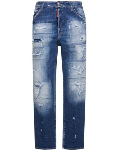 DSquared² Distressed Denim Flared Jeans - Blue