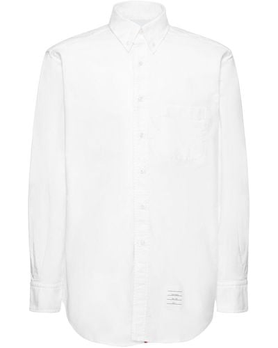 Thom Browne Klassisches Oxford-hemd Mit Knopfkragen - Weiß