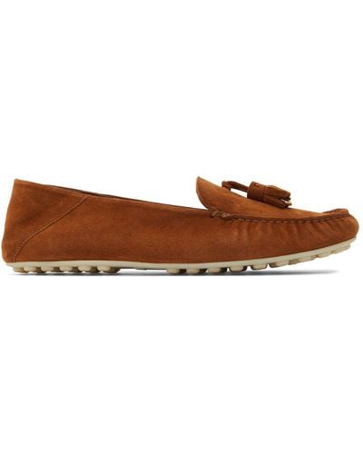 Loro Piana Dot Sole Suede Loafers - Brown