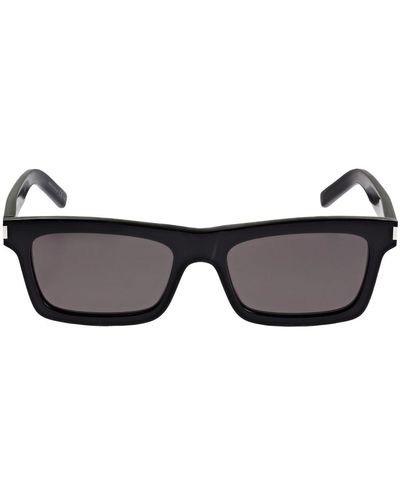 Saint Laurent Ysl Sl 461 Squared Acetate Sunglasses - Black