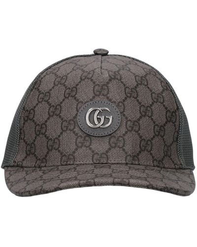 Gucci Cappello da baseball GG Supreme - Grigio