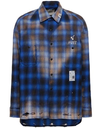 Maison Mihara Yasuhiro Vintage Check Cotton Shirt - Blue