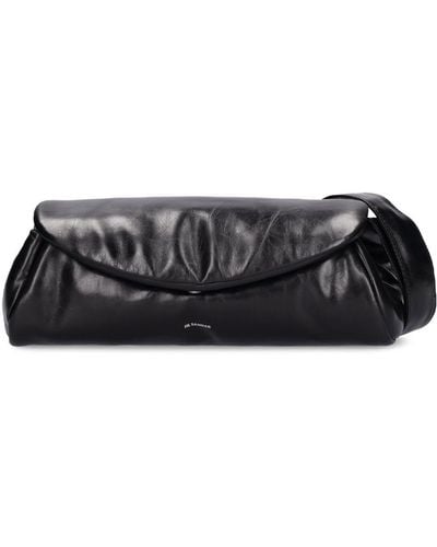 Jil Sander Large Cannolo Padded Shoulder Bag - Black
