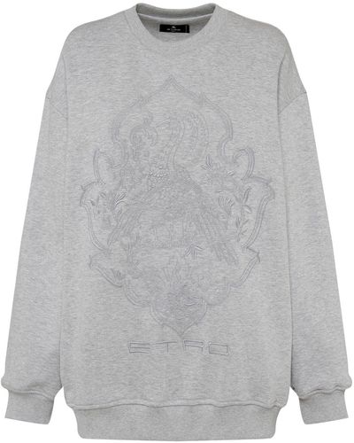 Etro Sweatshirt Aus Jersey Mit Logo - Grau