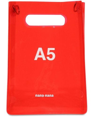 NANA-NANA Bolso "Shopping Bag A5" De Pvc - Rojo