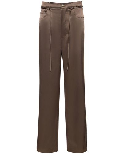 Nanushka Pantalones con cordones - Marrón