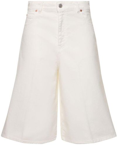 Victoria Beckham Shorts oversize in cotone - Bianco