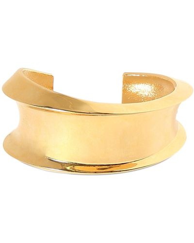 Saint Laurent Brass Cuff Bracelet - Natural