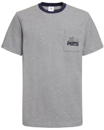 PUMA T-shirt Mit Tasche "noah" - Grau