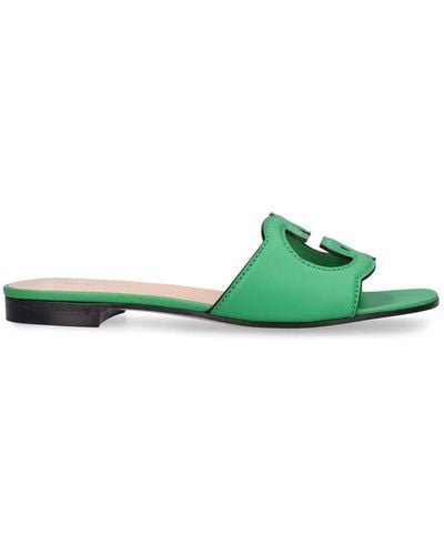 Gucci Interlocking G Cut-out Sandals - Green