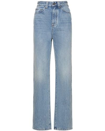 Khaite Jeans regular Albi a vita alta - Blu