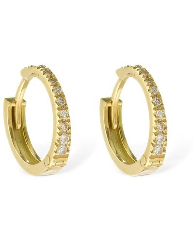 AG Jeans Pendientes De Aro De Oro 18kt Y Diamantes - Metálico