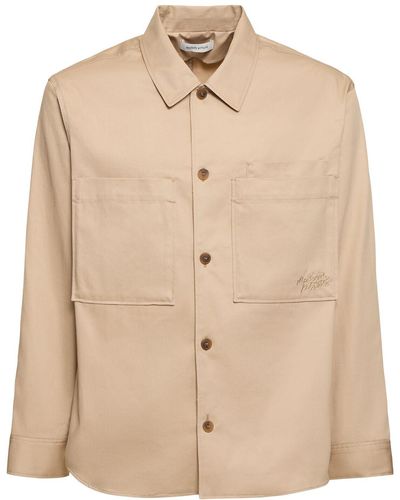 Maison Kitsuné Cotton Comfort Fit Overshirt - Natural
