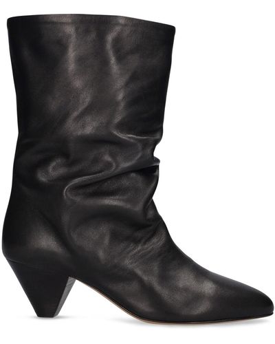Isabel Marant 55Mm Reachi Leather Ankle Boots - Black