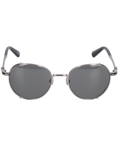 Moncler Round Metal Sunglasses - Gray