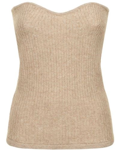 Isabel Marant Blaze Wool & Cashmere Knit Top - Natural